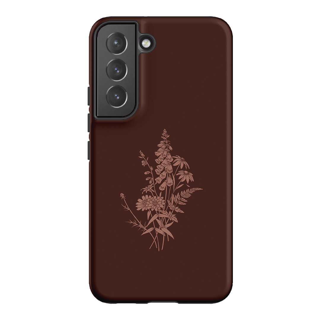 Wildflowers Mocha Printed Phone Cases Samsung Galaxy S22 / Armoured by Typoflora - The Dairy