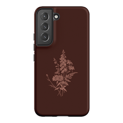 Wildflowers Mocha Printed Phone Cases Samsung Galaxy S22 / Armoured by Typoflora - The Dairy