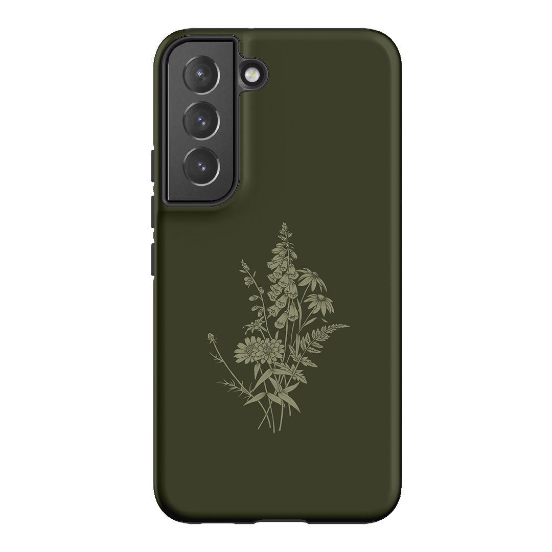 Wildflowers Olive Printed Phone Cases Samsung Galaxy S22 / Armoured by Typoflora - The Dairy