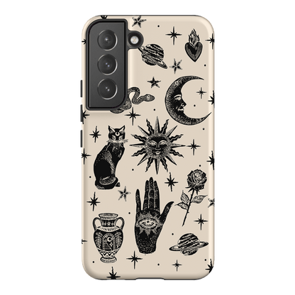 Astro Flash Beige Printed Phone Cases Samsung Galaxy S22 Plus / Armoured by Veronica Tucker - The Dairy