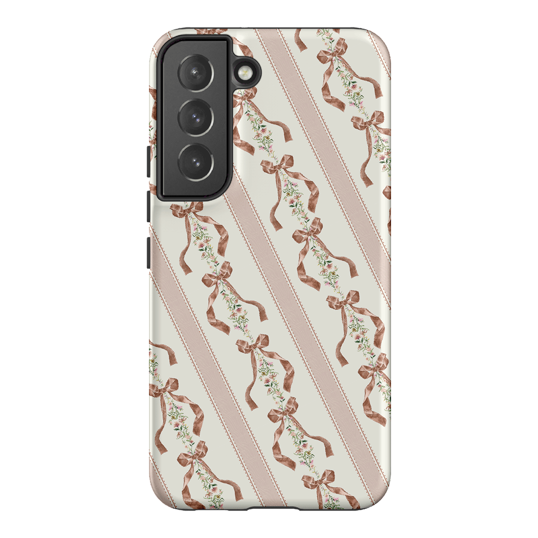 Bow Stripe Printed Phone Cases Samsung Galaxy S22 Plus / Armoured by Veronica Tucker - The Dairy