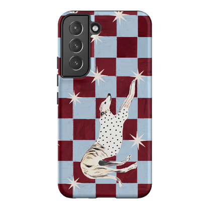 Check Greyhound Blue Printed Phone Cases Samsung Galaxy S22 Plus / Armoured by Lisa Hu - The Dairy
