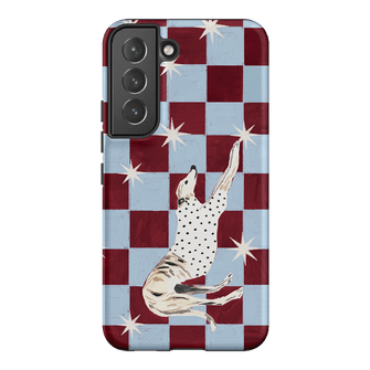 Check Greyhound Blue Printed Phone Cases Samsung Galaxy S22 Plus / Armoured by Lisa Hu - The Dairy