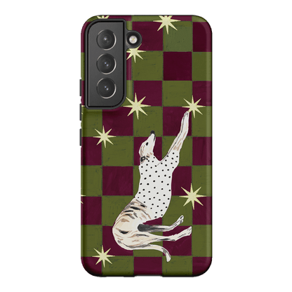 Check Greyhound Green Printed Phone Cases Samsung Galaxy S22 Plus / Armoured by Lisa Hu - The Dairy