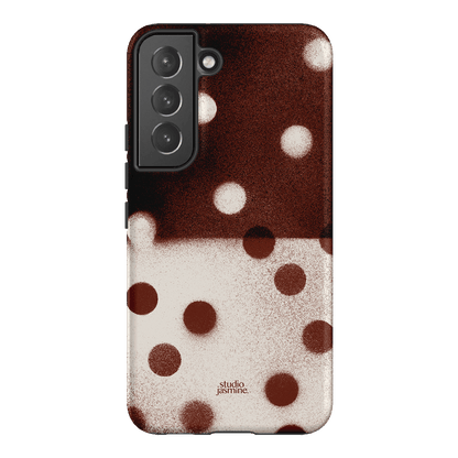 Espresso Polka Dot Printed Phone Cases Samsung Galaxy S22 Plus / Armoured by Jasmine Dowling - The Dairy