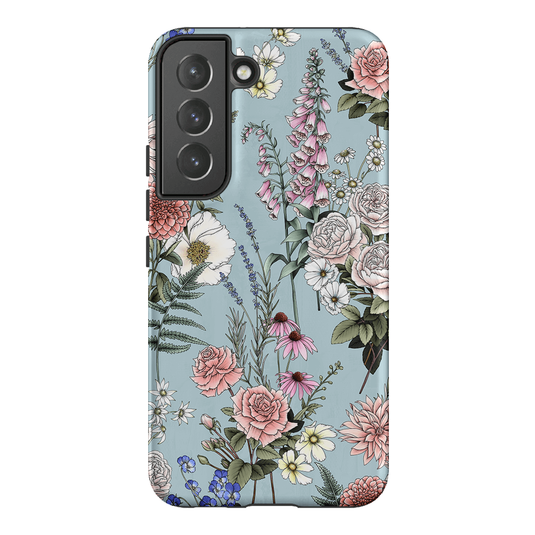 Garden Party Blue Printed Phone Cases Samsung Galaxy S22 Plus / Armoured by Typoflora - The Dairy