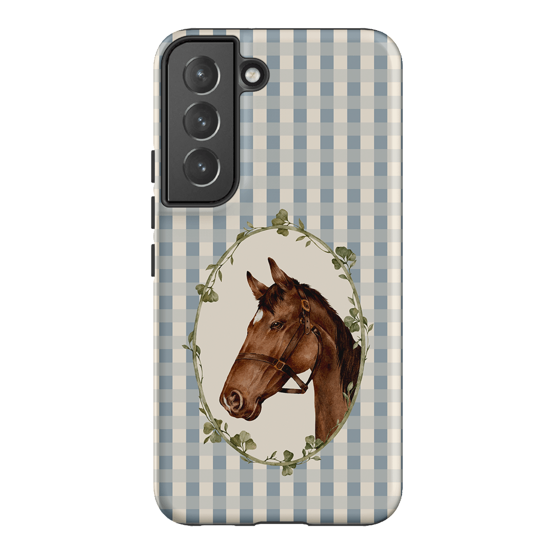 Gingham Horse Printed Phone Cases Samsung Galaxy S22 Plus / Armoured by Kasiags Art - The Dairy