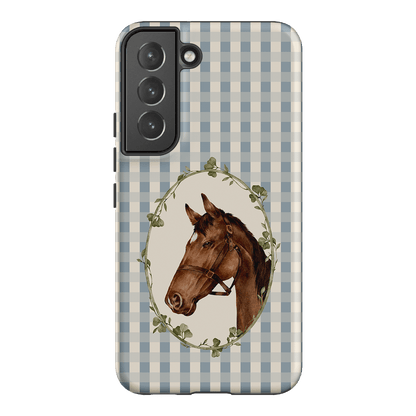 Gingham Horse Printed Phone Cases Samsung Galaxy S22 Plus / Armoured by Kasiags Art - The Dairy
