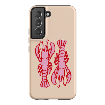 Lobster Love Peach Printed Phone Cases Samsung Galaxy S22 Plus / Armoured by The Dairy - The Dairy