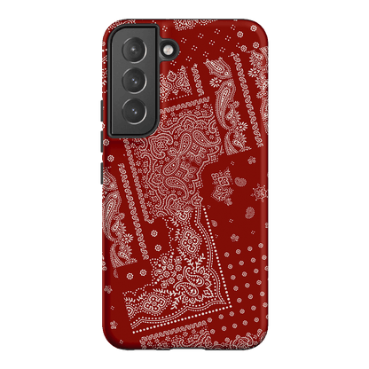 Paisley Crimson Printed Phone Cases Samsung Galaxy S22 Plus / Armoured by The Dairy - The Dairy