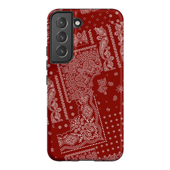 Paisley Crimson Printed Phone Cases Samsung Galaxy S22 Plus / Armoured by The Dairy - The Dairy