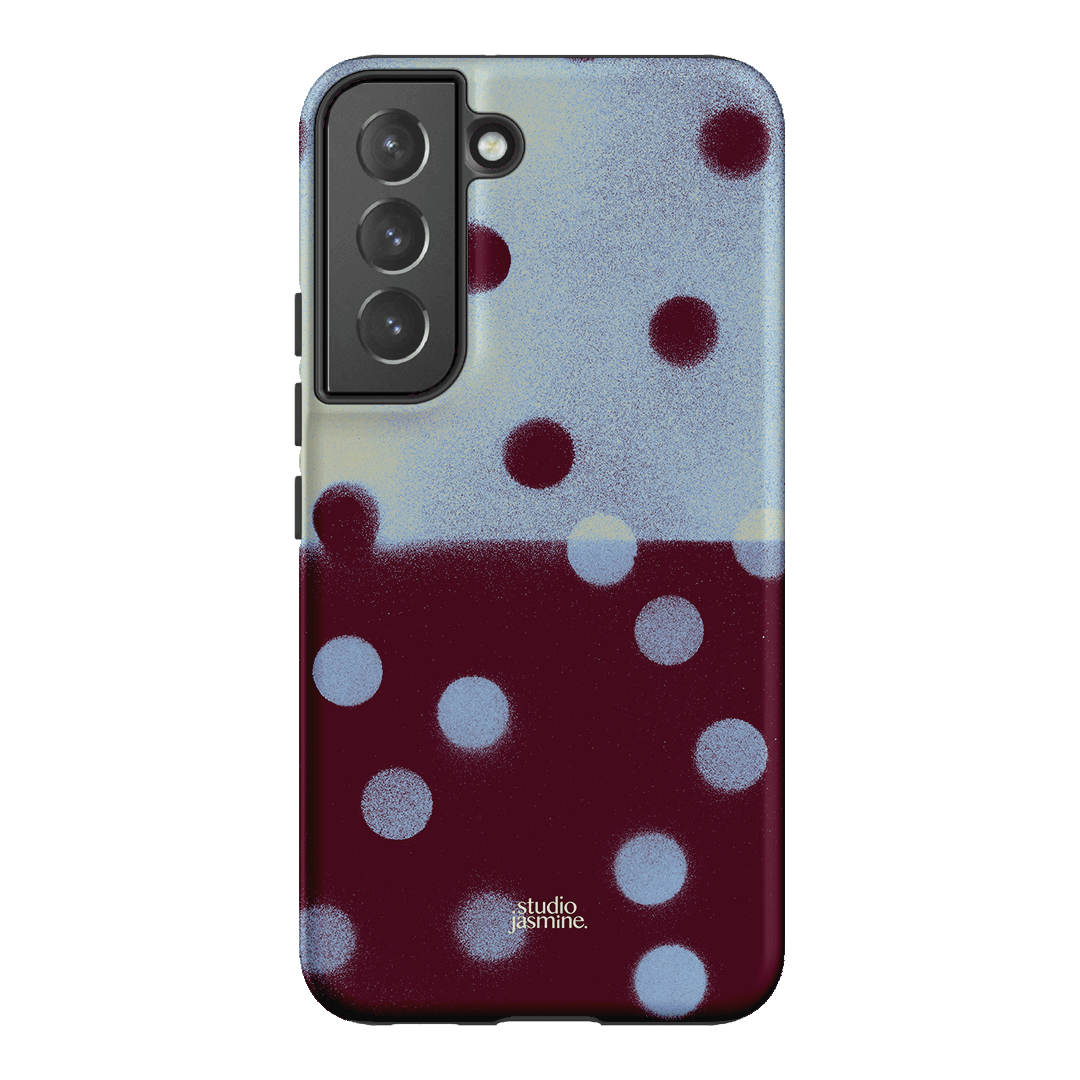 Plum Polka Dot Printed Phone Cases Samsung Galaxy S22 Plus / Armoured by Jasmine Dowling - The Dairy