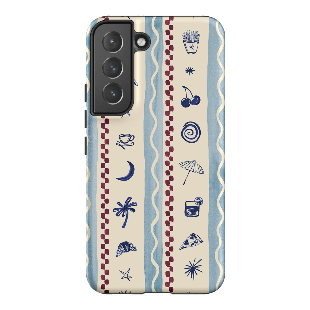 Summer Snacks Blue Printed Phone Cases Samsung Galaxy S22 Plus / Armoured by Charlie Taylor - The Dairy