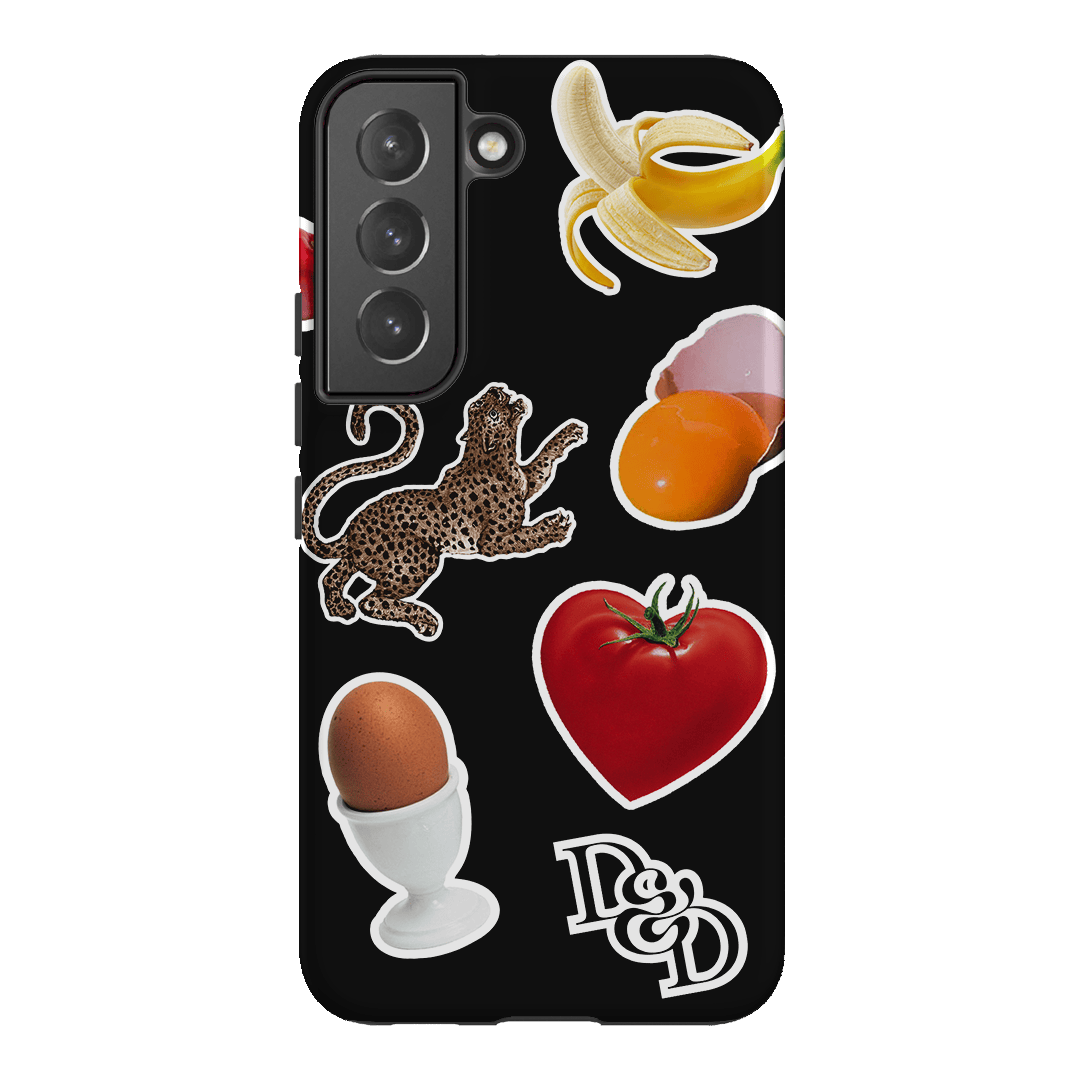 Sunday Stickers Black Printed Phone Cases by Desmond & Dempsey - The Dairy