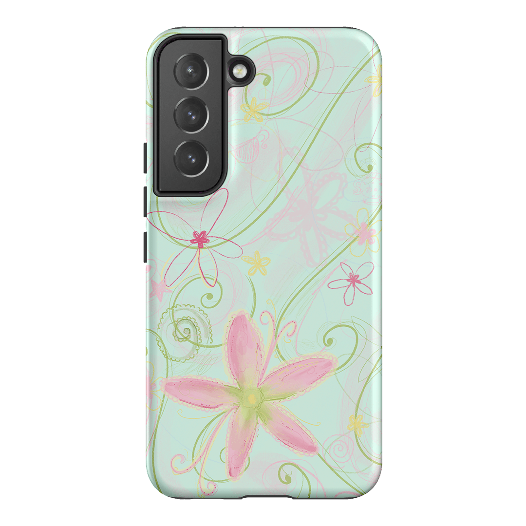 Swirl Blue Printed Phone Cases Samsung Galaxy S22 Plus / Armoured by Kayla Carr - The Dairy