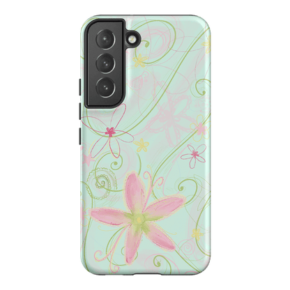 Swirl Blue Printed Phone Cases Samsung Galaxy S22 Plus / Armoured by Kayla Carr - The Dairy