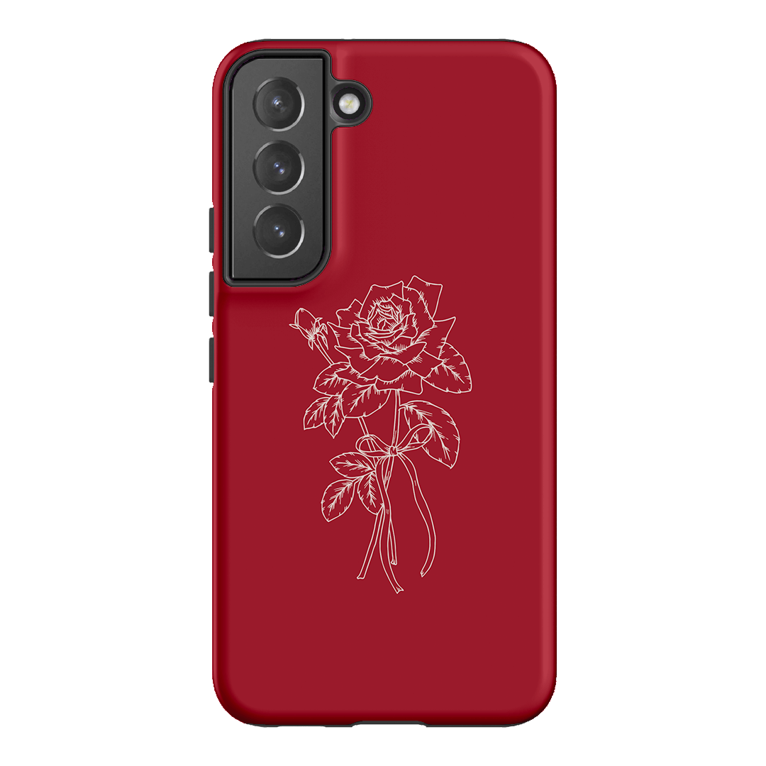 Red Rose Printed Phone Cases Samsung Galaxy S22 Plus / Armoured by Typoflora - The Dairy