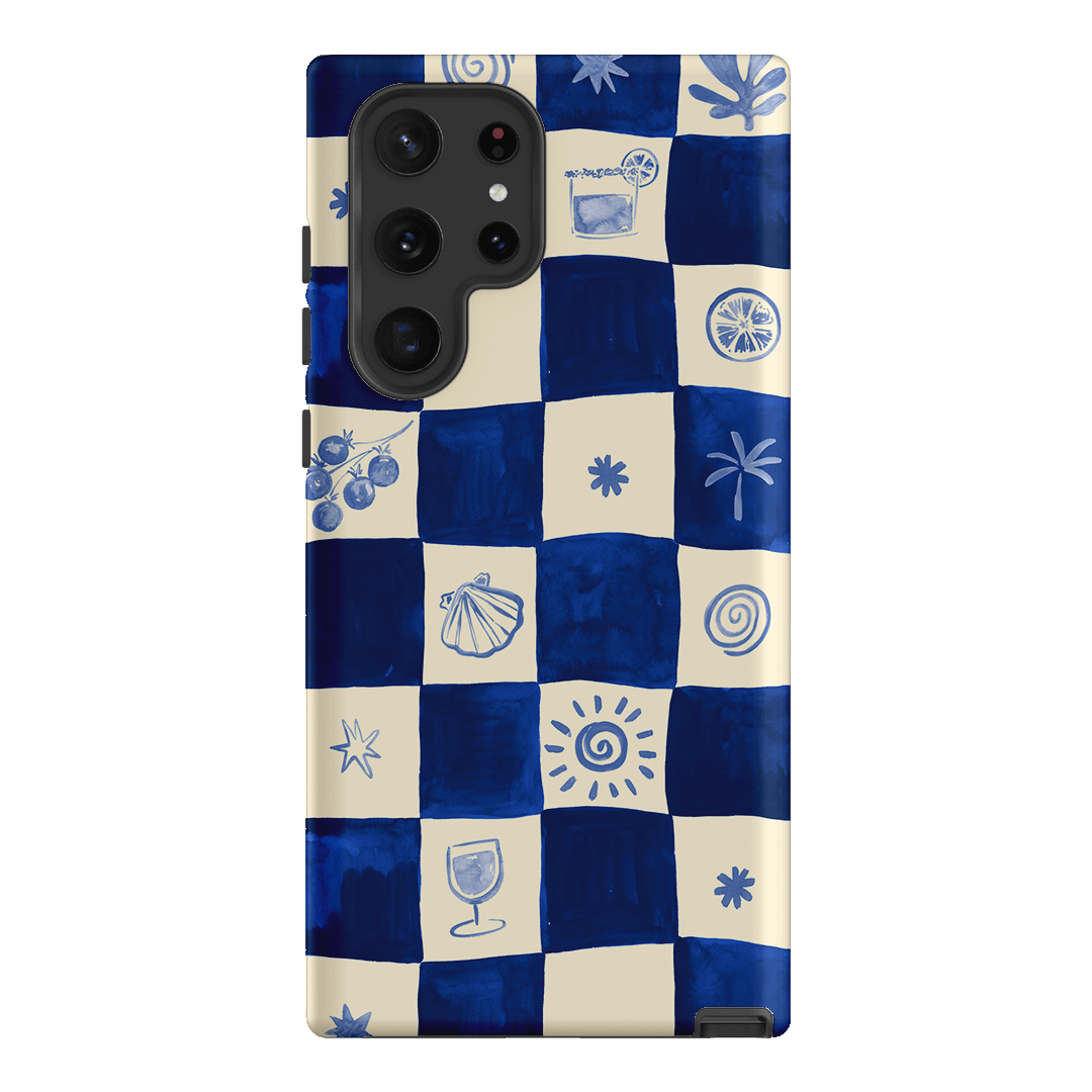 Afternoon Mezze Azure Printed Phone Cases Samsung Galaxy S22 Ultra / Armoured by Charlie Taylor - The Dairy