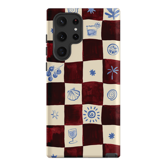 Afternoon Mezze Maroon Printed Phone Cases Samsung Galaxy S22 Ultra / Armoured by Charlie Taylor - The Dairy