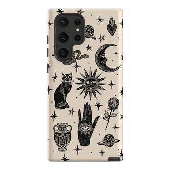 Astro Flash Beige Printed Phone Cases Samsung Galaxy S22 Ultra / Armoured by Veronica Tucker - The Dairy