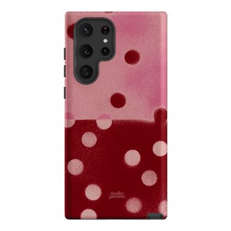 Cherry Polka Dot Printed Phone Cases Samsung Galaxy S22 Ultra / Armoured by Jasmine Dowling - The Dairy