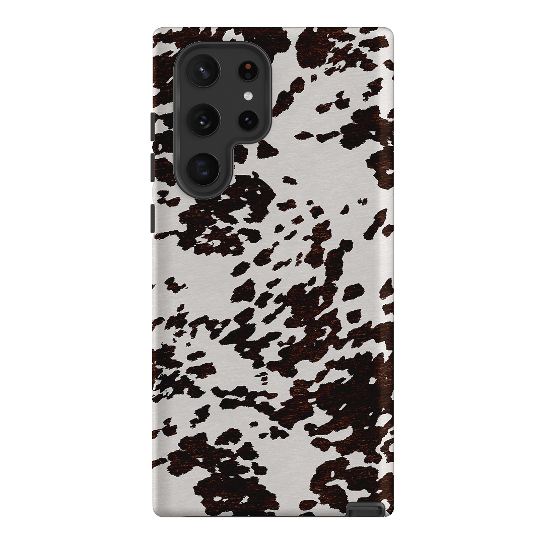 Cowhide Charm Printed Phone Cases Samsung Galaxy S22 Ultra / Armoured by The Dairy - The Dairy