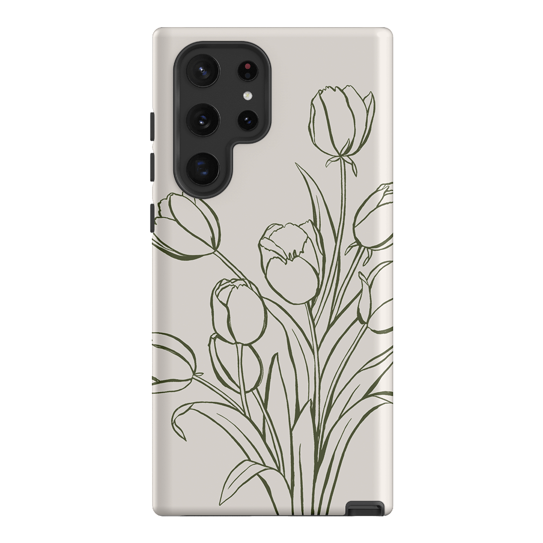 Inked Tulips Printed Phone Cases Samsung Galaxy S22 Ultra / Armoured by Typoflora - The Dairy