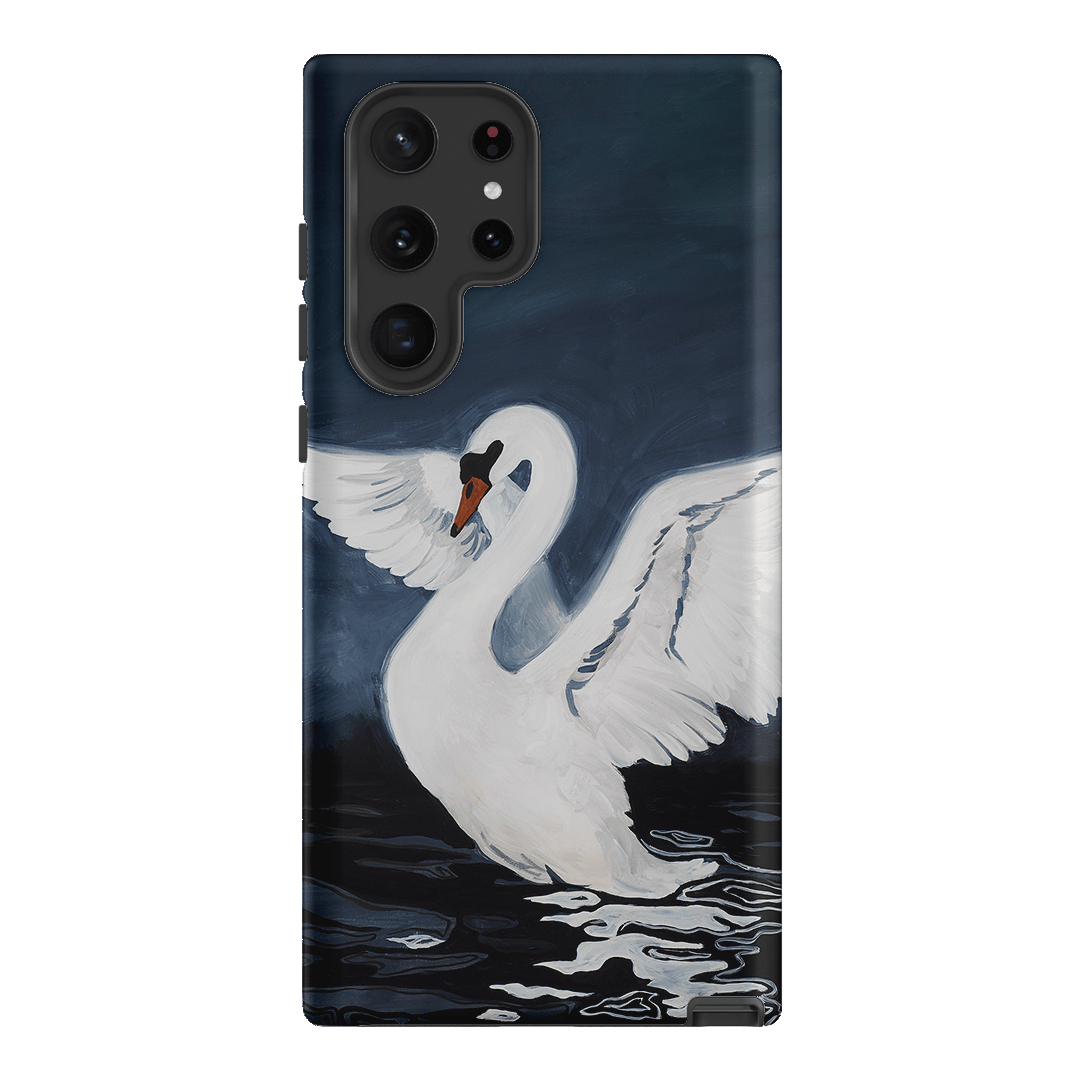 Midnight Swan Printed Phone Cases Samsung Galaxy S22 Ultra / Armoured by Lisa Hu - The Dairy