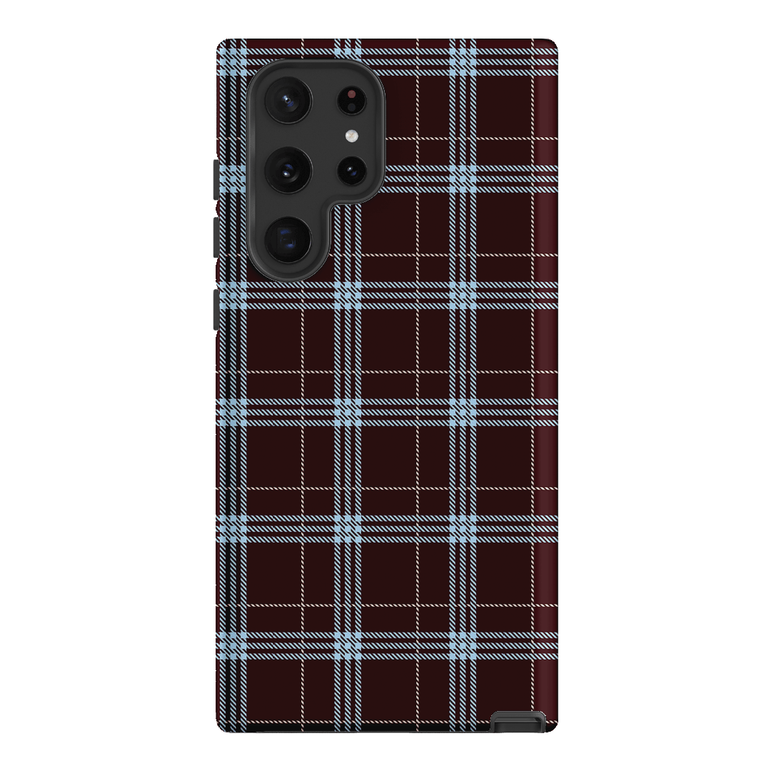 Mocha Plaid Printed Phone Cases Samsung Galaxy S22 Ultra / Armoured by The Dairy - The Dairy