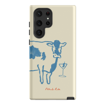 Mootini Blue Printed Phone Cases Samsung Galaxy S22 Ultra / Armoured by Phthalo Ruth - The Dairy