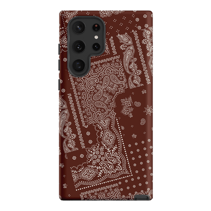 Paisley Cinnamon Printed Phone Cases Samsung Galaxy S22 Ultra / Armoured by The Dairy - The Dairy