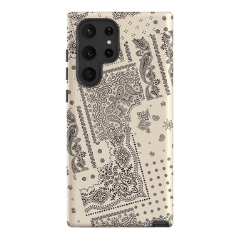 Paisley Ecru Printed Phone Cases Samsung Galaxy S22 Ultra / Armoured by The Dairy - The Dairy