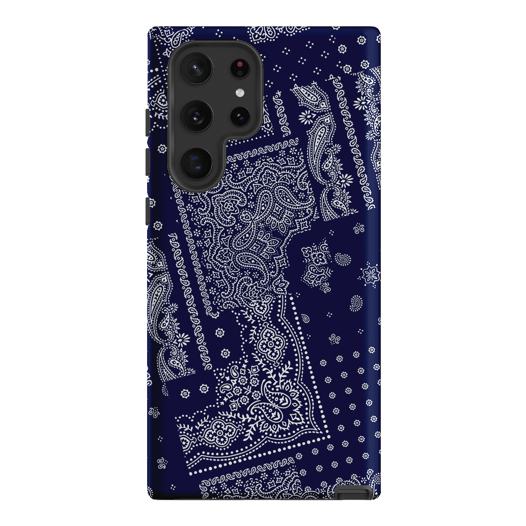 Paisley Indigo Printed Phone Cases Samsung Galaxy S22 Ultra / Armoured by The Dairy - The Dairy