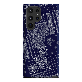 Paisley Indigo Printed Phone Cases Samsung Galaxy S22 Ultra / Armoured by The Dairy - The Dairy
