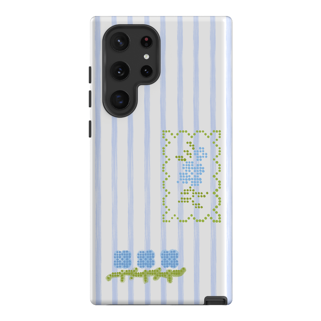 Patchwork Blue Printed Phone Cases Samsung Galaxy S22 Ultra / Armoured by Kayla Carr - The Dairy