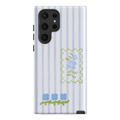 Patchwork Blue Printed Phone Cases Samsung Galaxy S22 Ultra / Armoured by Kayla Carr - The Dairy