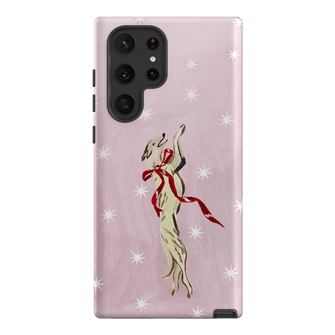 Pink Bow Hound Printed Phone Cases Samsung Galaxy S22 Ultra / Armoured by Lisa Hu - The Dairy