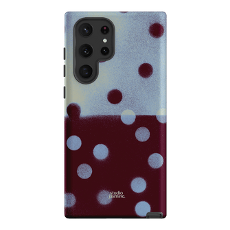 Plum Polka Dot Printed Phone Cases Samsung Galaxy S22 Ultra / Armoured by Jasmine Dowling - The Dairy