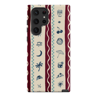 Summer Snacks Burgundy Printed Phone Cases Samsung Galaxy S22 Ultra / Armoured by Charlie Taylor - The Dairy