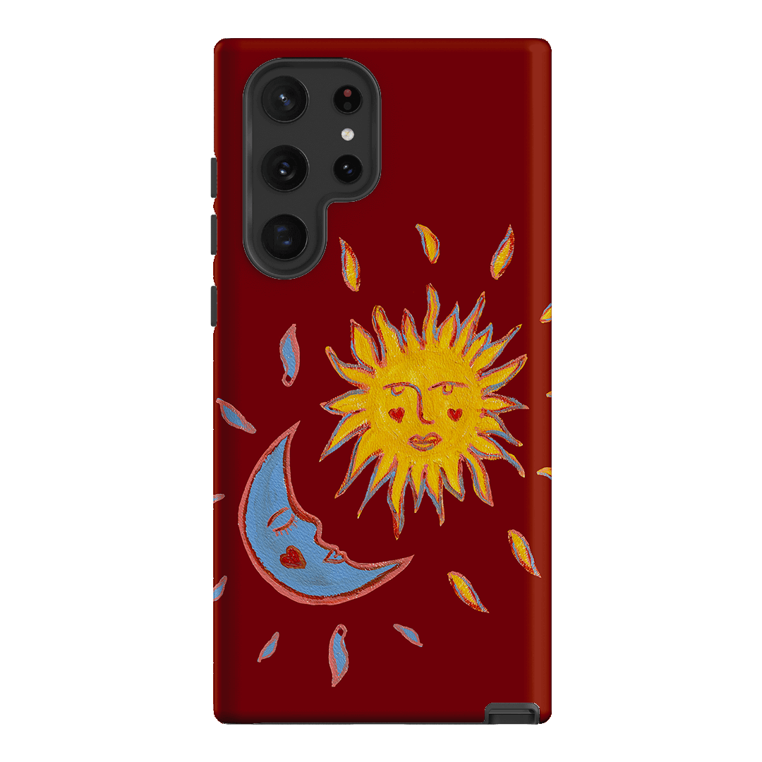 Sun & Moon Red Printed Phone Cases Samsung Galaxy S22 Ultra / Armoured by BG. Studio - The Dairy