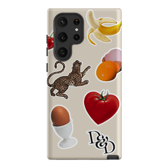 Sunday Stickers Cream Printed Phone Cases Samsung Galaxy S22 Ultra / Armoured by Desmond & Dempsey - The Dairy