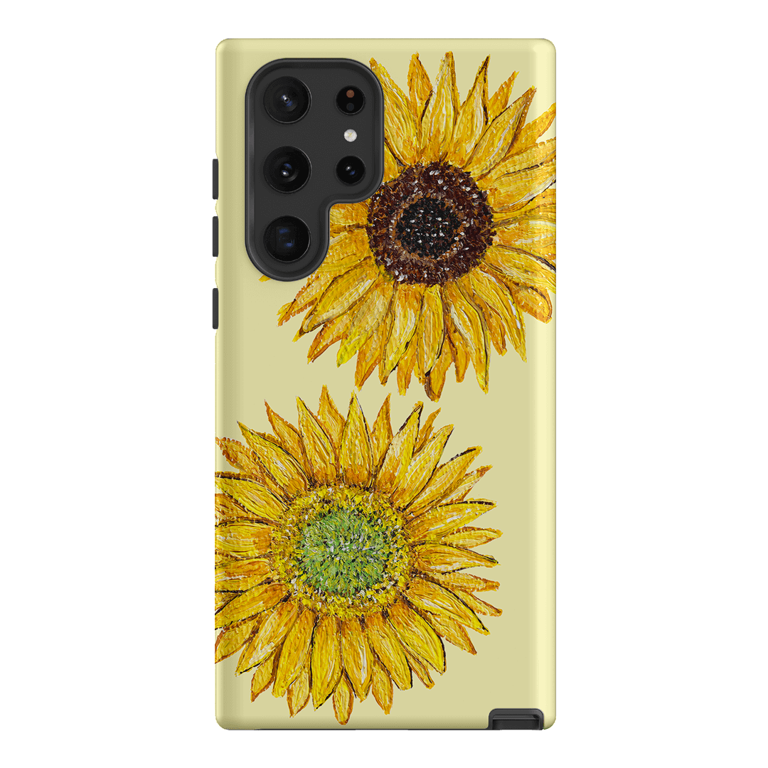 Sunflower Yellow Printed Phone Cases Samsung Galaxy S22 Ultra / Armoured by BG. Studio - The Dairy