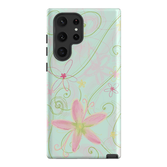 Swirl Blue Printed Phone Cases Samsung Galaxy S22 Ultra / Armoured by Kayla Carr - The Dairy