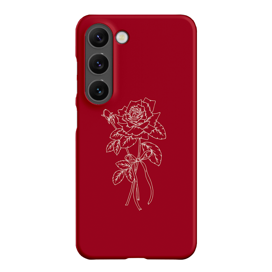 Red Rose Printed Phone Cases Samsung Galaxy S23 / Snap by Typoflora - The Dairy