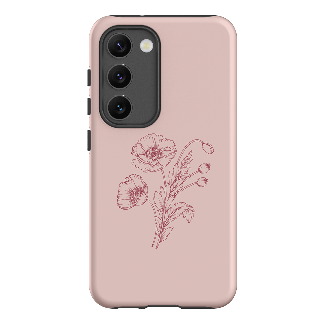 Blush Poppies Printed Phone Cases Samsung Galaxy S23 / Armoured by Typoflora - The Dairy