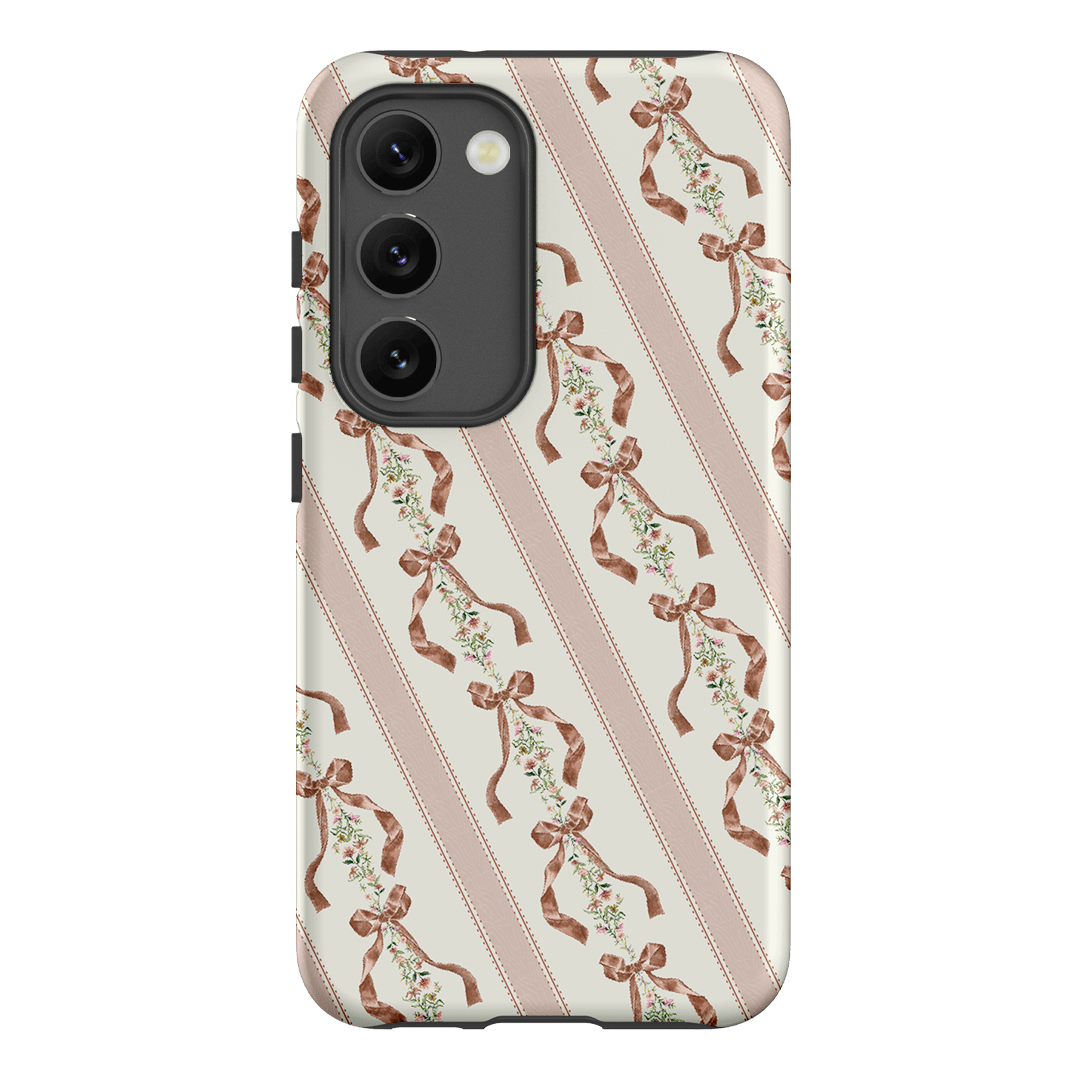 Bow Stripe Printed Phone Cases Samsung Galaxy S23 / Armoured by Veronica Tucker - The Dairy