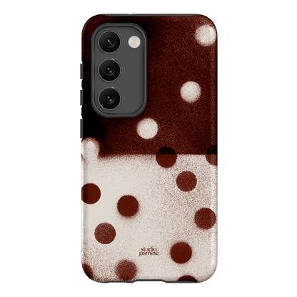 Espresso Polka Dot Printed Phone Cases Samsung Galaxy S23 / Armoured by Jasmine Dowling - The Dairy