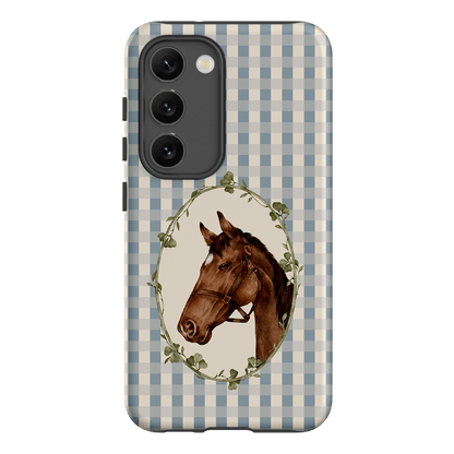 Gingham Horse Printed Phone Cases Samsung Galaxy S23 / Armoured by Kasiags Art - The Dairy