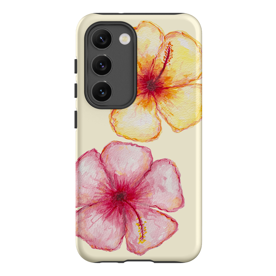 Hibiscus Flower Yellow Printed Phone Cases Samsung Galaxy S23 / Armoured by BG. Studio - The Dairy