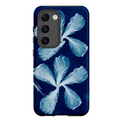 Hibiscus Cyanotype Printed Phone Cases Samsung Galaxy S23 / Armoured by Sally Hungerford - The Dairy